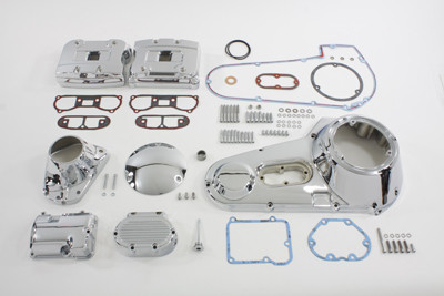 V-Twin - 43-0520 - Chrome Engine Dress Up Kit - Fits 1987-1988 Harley-Davidson FLST, FXST