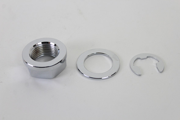 V-Twin - 44-0242 - Rear Axle Nut Kit Zinc - Fits 2008-2017 Harley-Davidson FLST, FXST