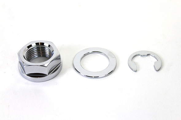 V-Twin - 44-0242 - Rear Axle Nut Kit Zinc - Fits 2008-2017 Harley-Davidson FLST, FXST