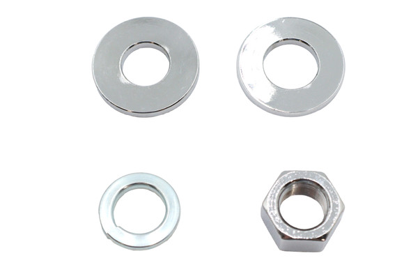 V-Twin - 44-0520 - Chrome Rear Axle Nut Kit