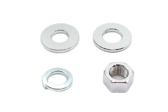 V-Twin - 44-0520 - Chrome Rear Axle Nut Kit