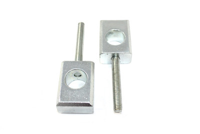 V-Twin - 44-0541 - Chrome Axle Block Pull Adjuster - Fits 1973-1985 Harley-Davidson FX, FL