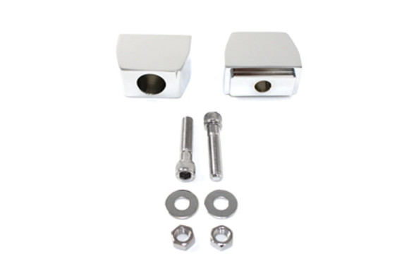 V-Twin - 44-0543 - Chrome Rear Axle Adjuster Block Set