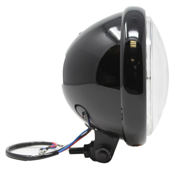 Motorcycle Supply Co. 5.75" Clear Lens Black Headlight