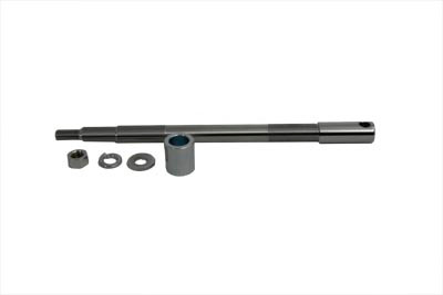 V-Twin - 44-0572 - Chrome Front Axle Kit - Fits 1984-2006 Harley-Davidson FXST, 1973-1984 FL (41mm forks), 1980-1983 FX (41mm forks)