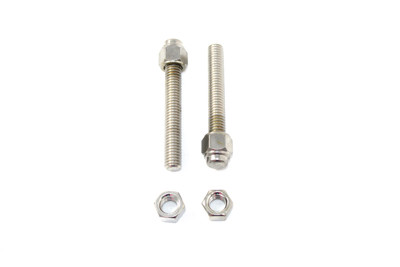 V-Twin - 44-0597 - Chrome Rear Axle Adjuster Screw Cap - Fits 1987-1992 Harley-Davidson FLST, FXST