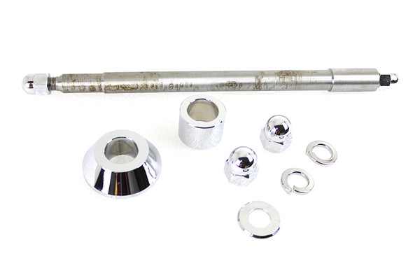 V-Twin - 44-0617 - FXSTD Front Axle Kit Chrome 10-5/8 inch Length - Fits 2000-2006 Harley-Davidson FXSTD (41mm Forks)