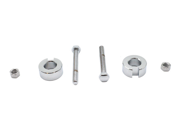 V-Twin - 44-0641 - Chrome Rear Axle Adjuster Kit