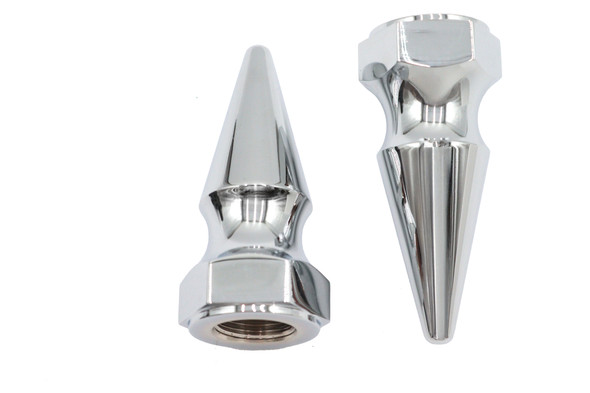 V-Twin - 44-0647 - Chrome Axle Nut Kit Pike Style