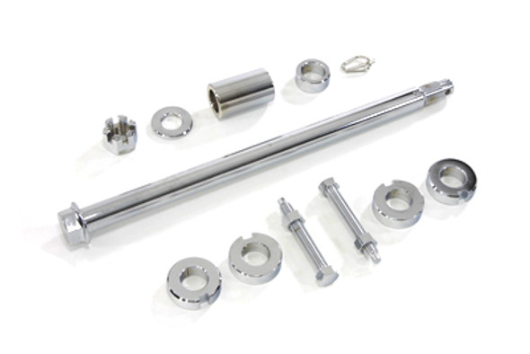 V-Twin - 44-0892 - Chrome Rear Axle Kit