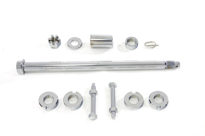 V-Twin - 44-0892 - Chrome Rear Axle Kit - Fits 2007 Harley-Davidson FXST, FLST