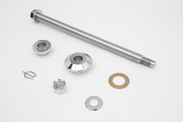 V-Twin - 44-0939 - Front Axle Kit Chrome - Fits 1997-1999 Harley-Davidson FLSTS