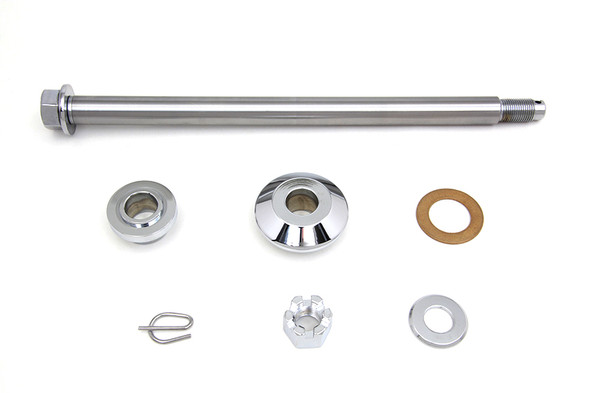 V-Twin - 44-0939 - Front Axle Kit Chrome - Fits 1997-1999 Harley-Davidson FLSTS