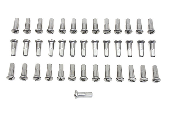 V-Twin - 45-0160 - Spoke 40 Piece Cadmium Nipple Set - Fits 1941-1984 Harley-Davidson FL
