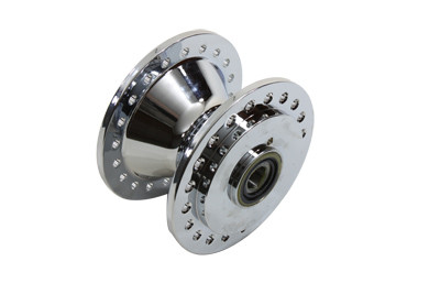 V-Twin - 45-0298 - Chrome Front Wheel Hub - Fits 1984-1999 Harley-Davidson XL (single disc), 1984-1994 FXR (single disc)