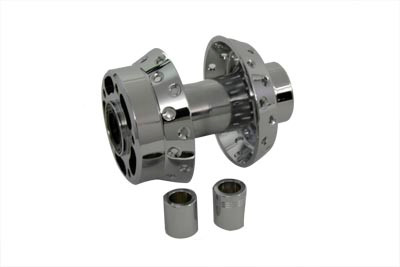 V-Twin - 45-0329 - Chrome Front Wheel Hub - Fits 1996-1999 Harley-Davidson FLSTS, FXST, FLST