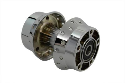 V-Twin - 45-0332 - Chrome Rear Wheel Hub 3/4 inch Bearings - Fits 2000-2004 Harley-Davidson XL, 2000-2001 FLT, 2000-2007 FLST, FXST, 2000-2005 FXD (Standard)
