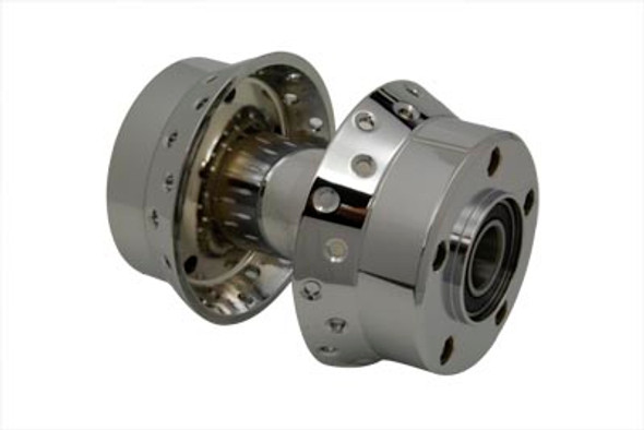 V-Twin - 45-0333 - Chrome Rear Wheel Hub 1 inch Bearings