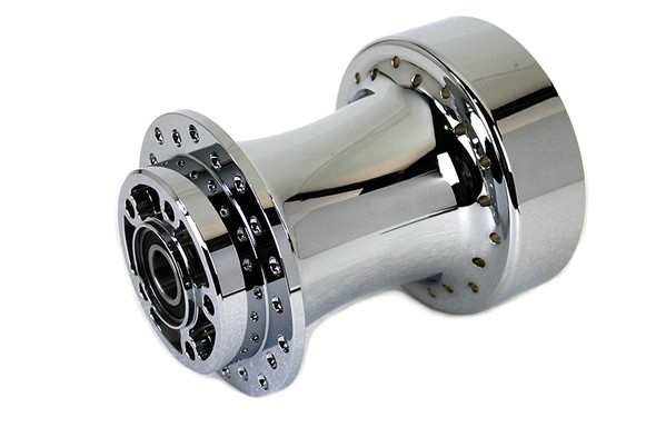 V-Twin - 45-0474 - Chrome Wheel Hub 25mm Bearings
