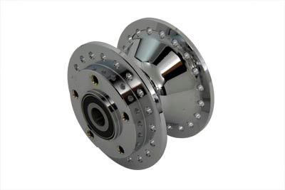 V-Twin - 45-0532 - Chrome Front Wheel Hub 3/4 inch Bearings - Fits 2000-2007 Harley-Davidson XL (single or dual disc), 2000-2003 FXD (single or dual disc)