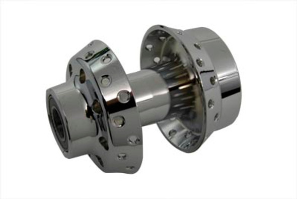 V-Twin - 45-0590 - Chrome Front Wheel Hub 1 inch Bearings