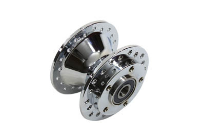 V-Twin - 45-0641 - Chrome Front Wheel Hub - Fits 2000-2007 Harley-Davidson XL (single disc), 2000-2003 FXD (single disc)