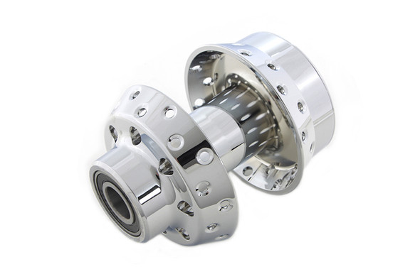 V-Twin - 45-0785 - Chrome Front Wheel Hub with 25mm Bearings - Fits 2008-2017 Harley-Davidson FLST (without ABS), 2008-2017 FXST (without ABS), 2008-2017 FXDWG (without ABS)