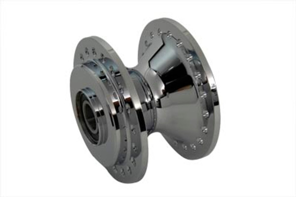 V-Twin - 45-0793 - Chrome Wheel Hub 25mm Bearings