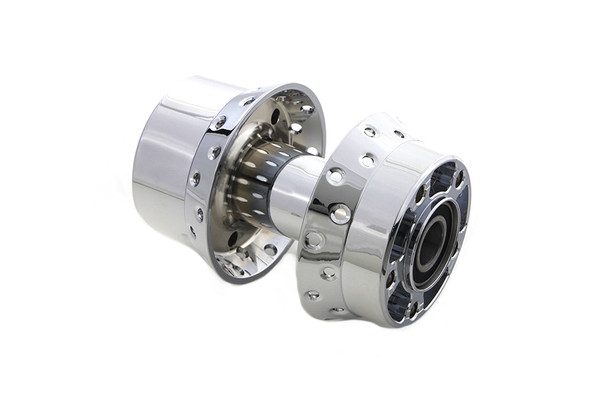 V-Twin - 45-0853 - Chrome Rear Wheel Hub 25mm Bearings