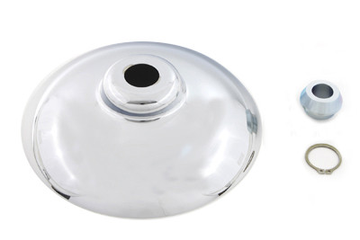 V-Twin - 45-0863 - Chrome Hub Cap Kit - Fits 2000-2006 Harley-Davidson FXDWG, FXSTD, FXST, FXSTS