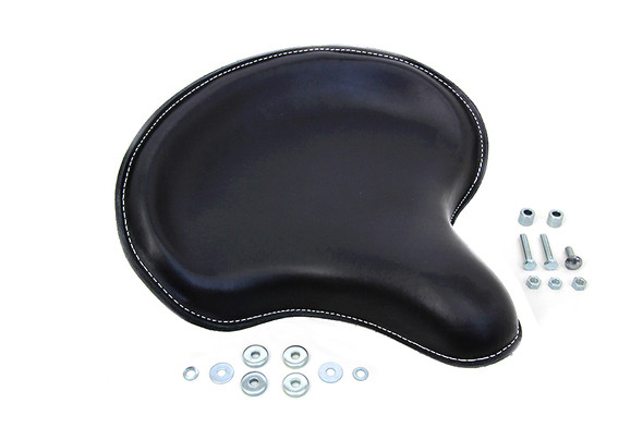 V-Twin - 47-0129 - Black Leather Solo Seat