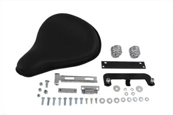V-Twin - 47-0133 - Black Leather Solo Seat Kit
