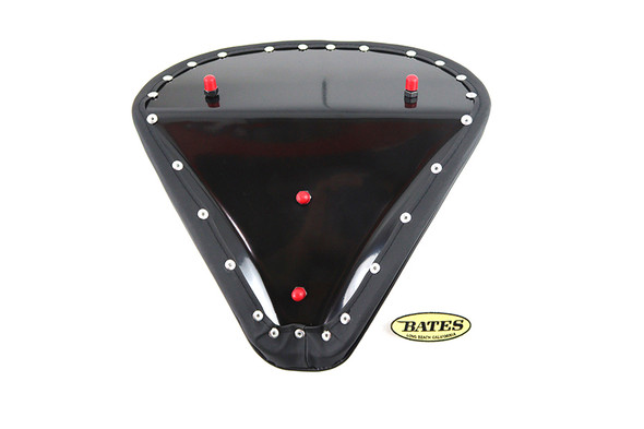 V-Twin - Black Suede Solo Seat Large Pan fits Custom Application