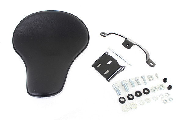 V-Twin - Solid Mount Bates Smooth Solo Seat Kit fits 2010-Up Sportster Models