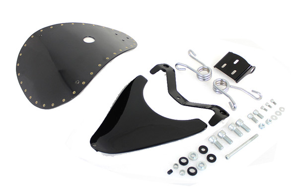 V-Twin - Spring Mount Bates Bobber Solo Seat Kit fits '04-'06, 2010-Up Sportster Models