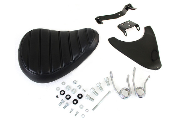 Corbin Gentry - Spring Mount Bates Tuck and Roll Solo Saddle Seat Kit fits '04-'06, 2010-Up Sportster Models