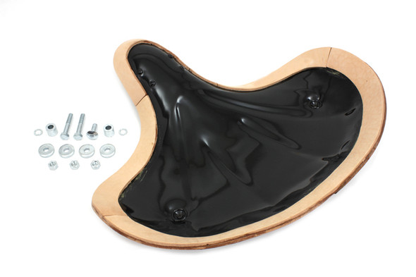 Corbin Gentry - Natural Leather Early Knucklehead Solo Seat Pan fits '41-'84 FL, '36-'40 EL Models