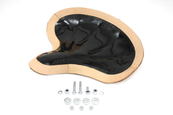 Corbin Gentry - Natural Leather Early Knucklehead Solo Seat Pan fits '41-'84 FL, '36-'40 EL Models