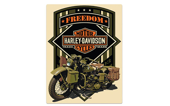 V-Twin - 48-0210 - Freedom Green Tin Sign