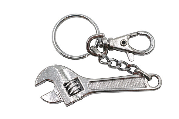 V-Twin - 48-0233 - Adjustable Wrench Design Keychain