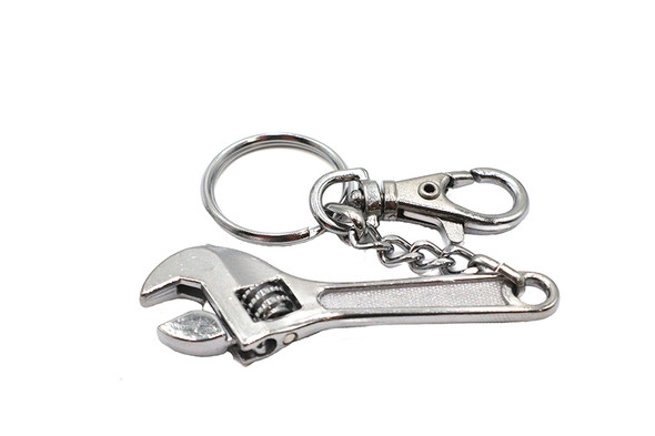 V-Twin - 48-0233 - Adjustable Wrench Design Keychain