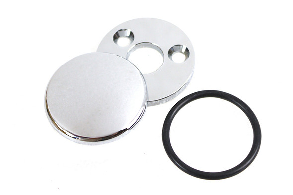 V-Twin - 48-0424 - Chrome Fork Lock Cover