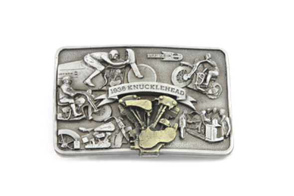 V-Twin - 48-1113 - Knucklehead Engine Belt Buckle