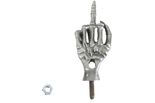 V-Twin - 48-1499 - Middle Finger License Plate Topper with Stud Mount