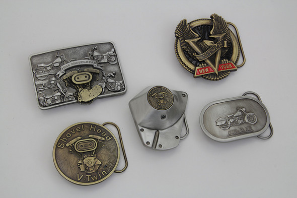 V-Twin - 48-1525 - Shovelhead Belt Buckle Set