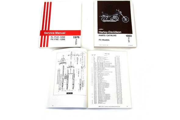 V-Twin - 48-1648 - Shovelhead Manual Set - Fits 1966-1980 Harley-Davidson FL
