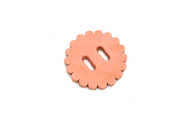 V-Twin - 48-1667 - Natural Leather Concho Rosette 1-3/4 inch