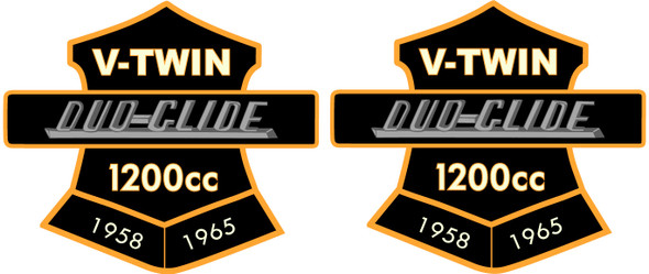 V-Twin - 48-1873 - 1958-1965 Style Duo Glide Patches