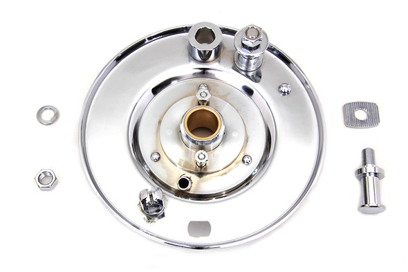 V-Twin - 49-0041 - Front Brake Backing Plate Chrome - Fits 1941-1952 Harley-Davidson WL