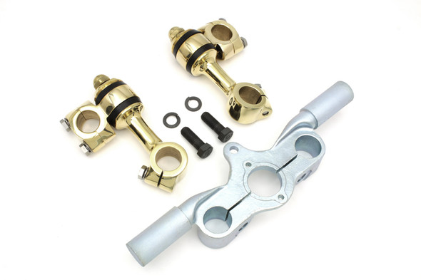 V-Twin - 49-0093 - Flanders Spring Fork Riser/Tree Kit - Fits 1936-1948 Harley-Davidson EL, 1941-1948 FL, 1936-1952 W